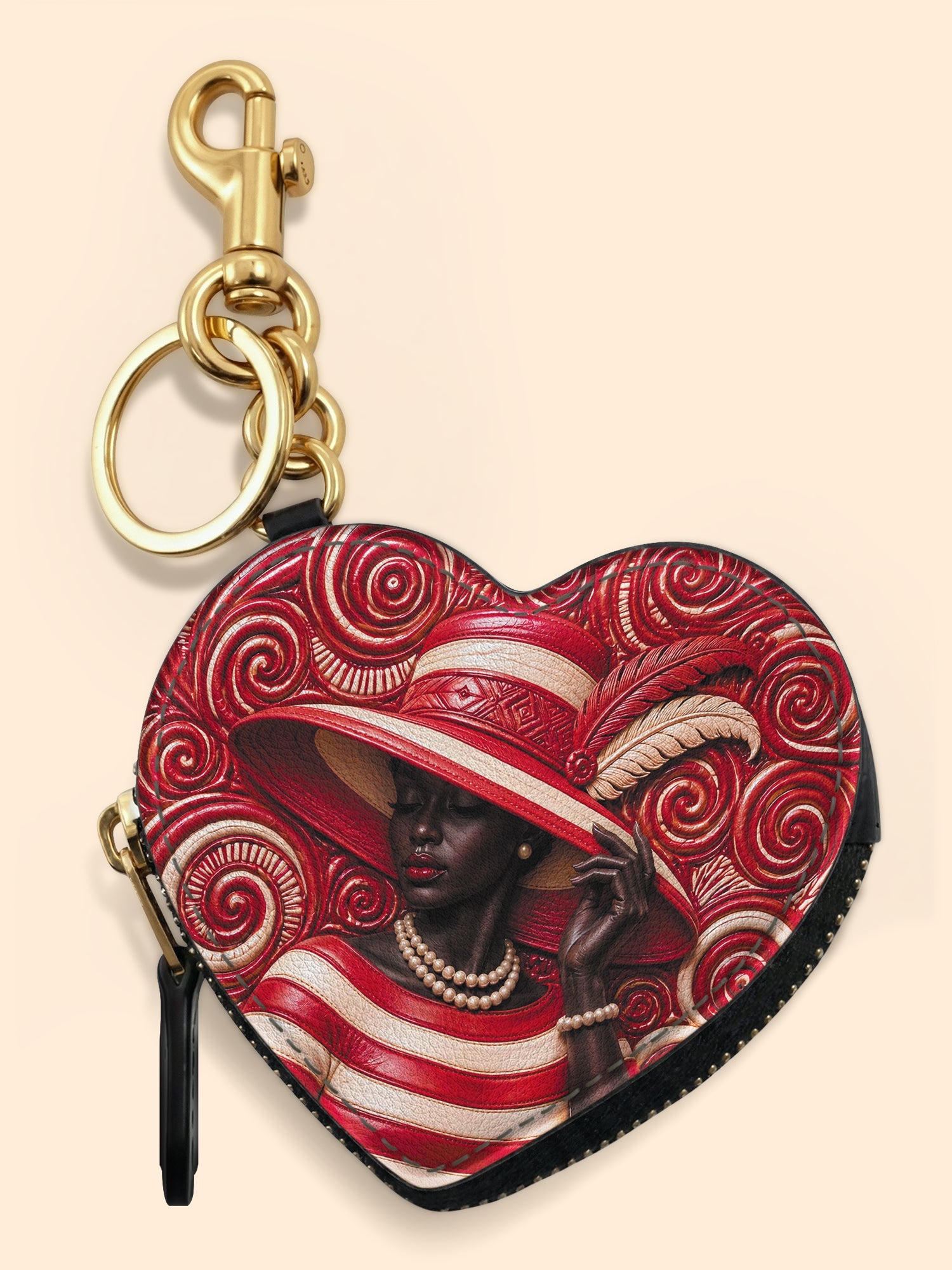 🎁 Anointed in Crimson Heart Coin Pouch Bag Charm QR0XD100 (100% off)