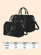 Crowned In Onyx Leather Boston Bag QR0XD119