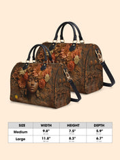 Afro Flora Leather Boston Bag QR0TV027