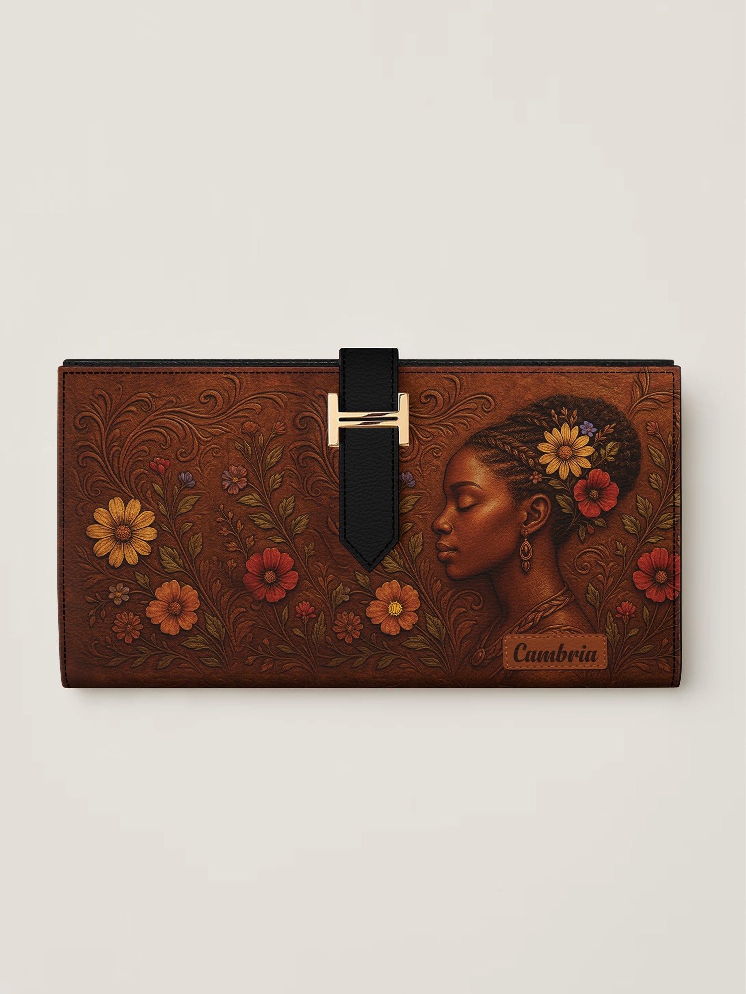 Vibrant Shades Tab Closure Wallet
