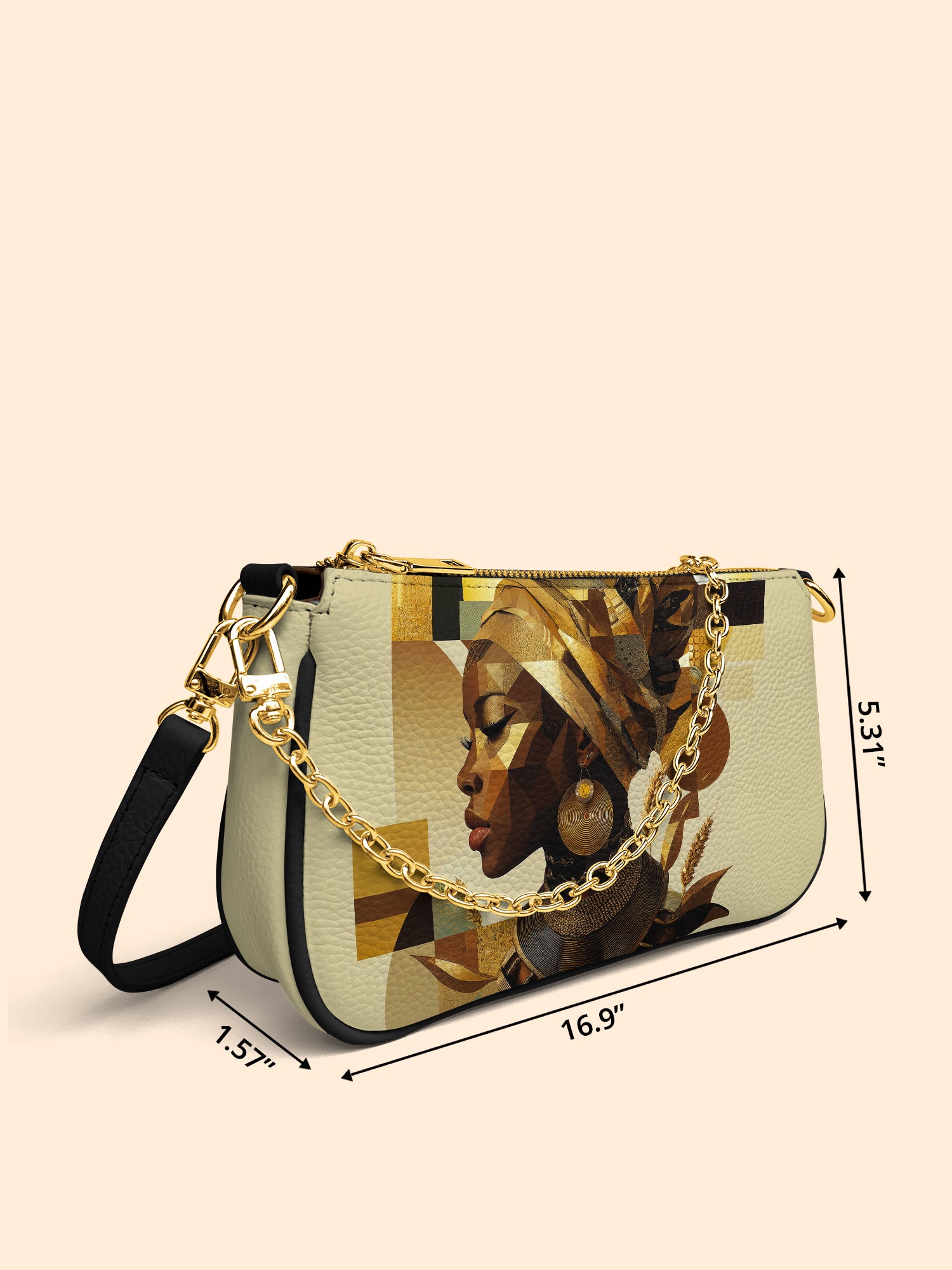 Golden Facets Classic Zip Pochette QR0TV046