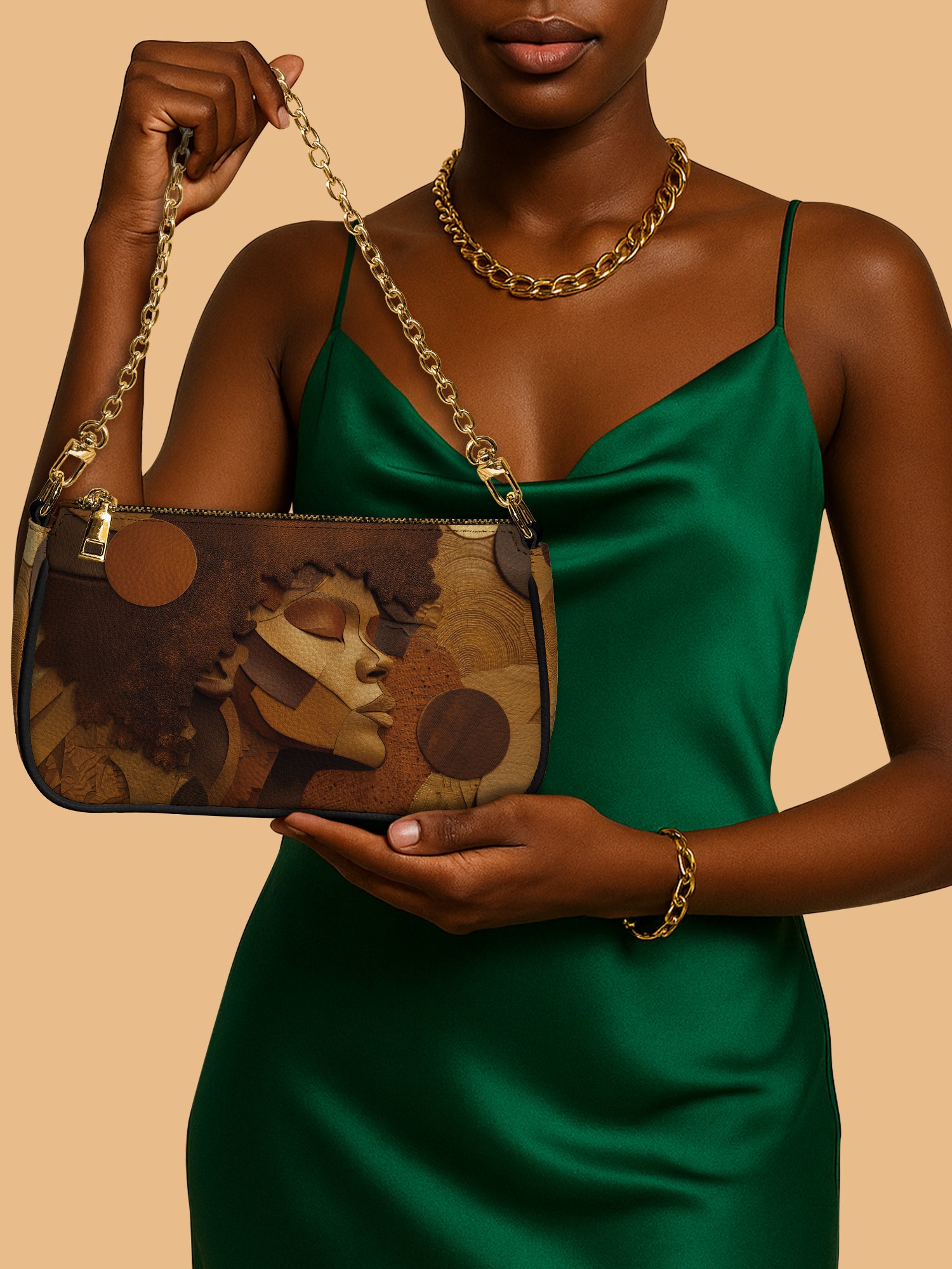 Golden Melanin Classic Zip Pochette QR0TD294