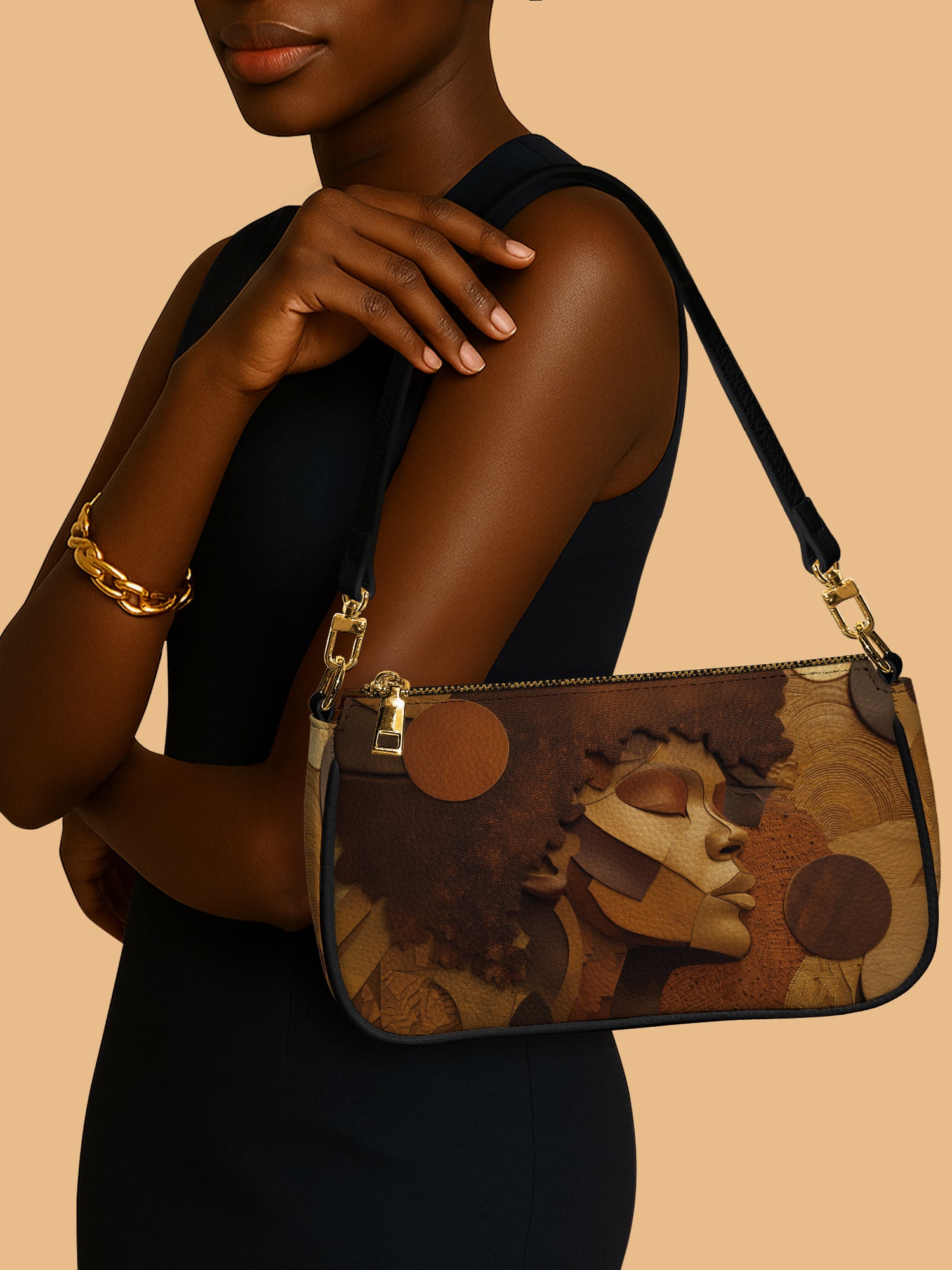 Golden Melanin Classic Zip Pochette QR0TD294