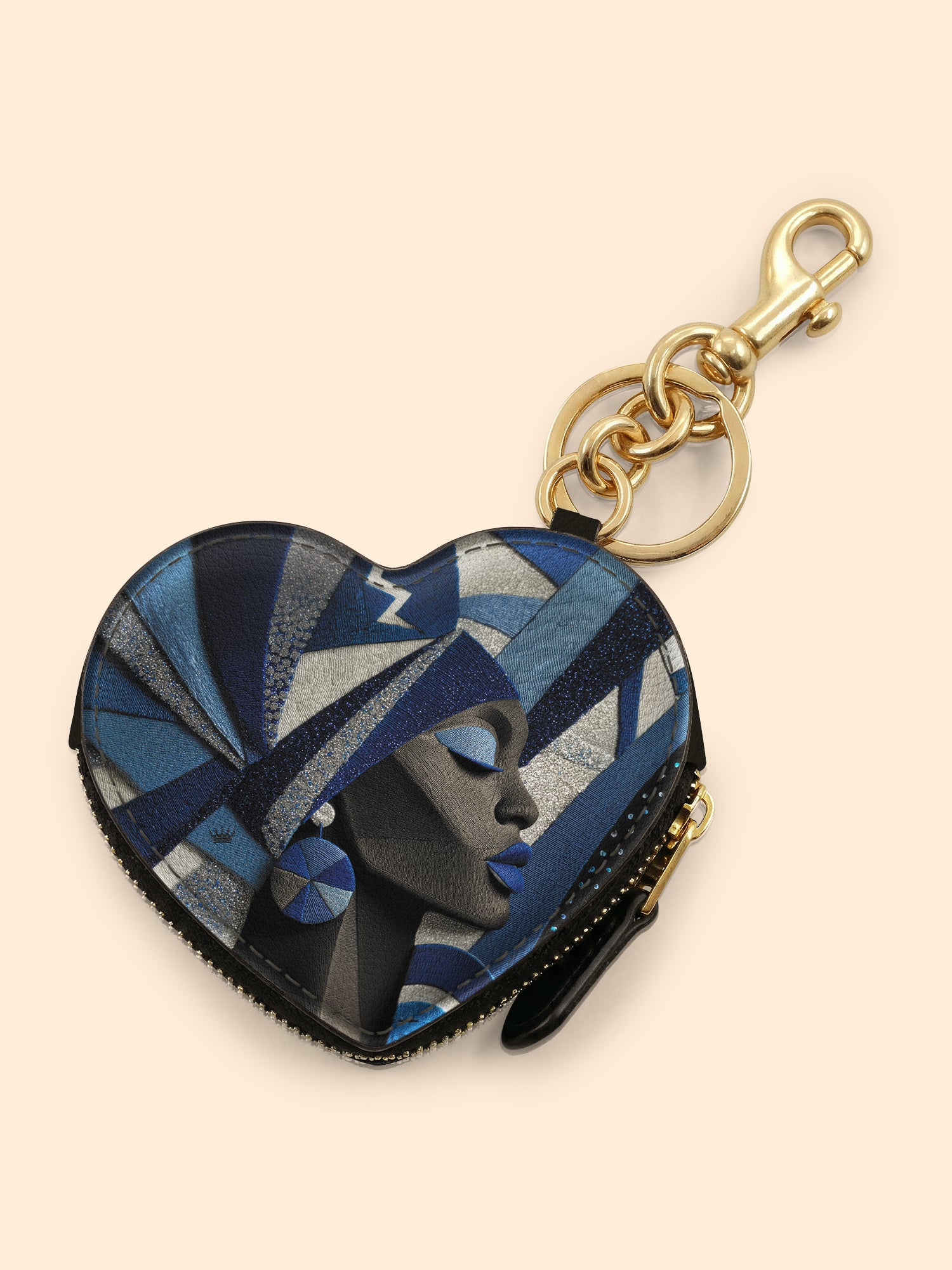 Amira Sol Heart Coin Pouch Bag Charm QR0XD406