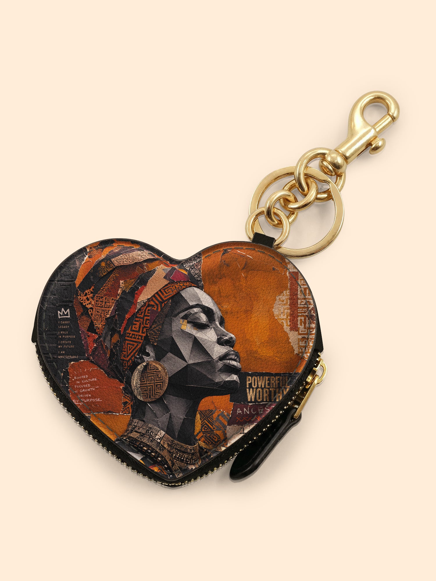 Unstoppable Soul Heart Coin Pouch Bag Charm QR0HH211