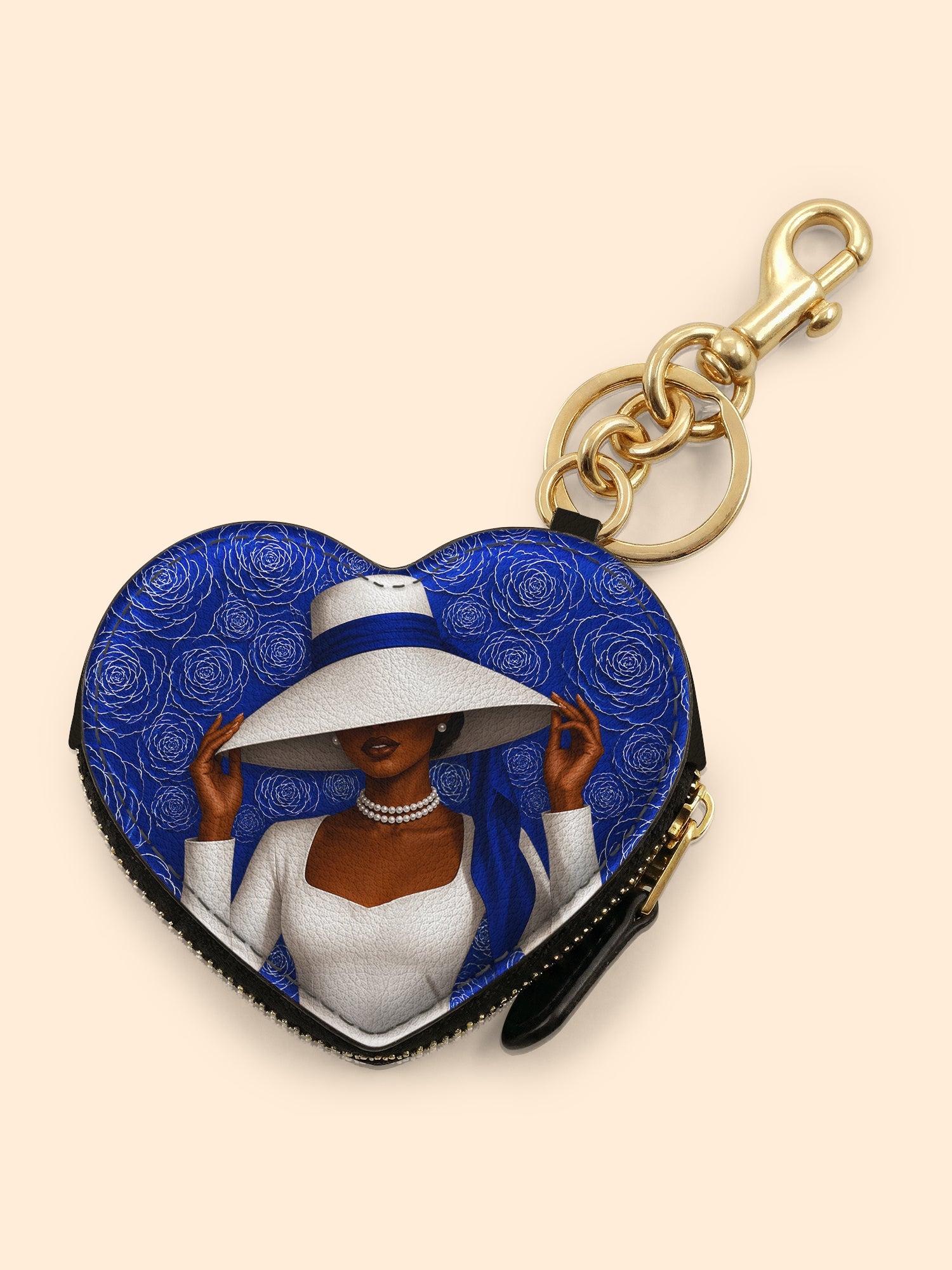 🎁 Royal Bloom Heart Coin Pouch Bag Charm QR0TV281 (100% off)