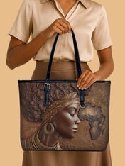 African Roots Leather Bucket Bag QR0TD421