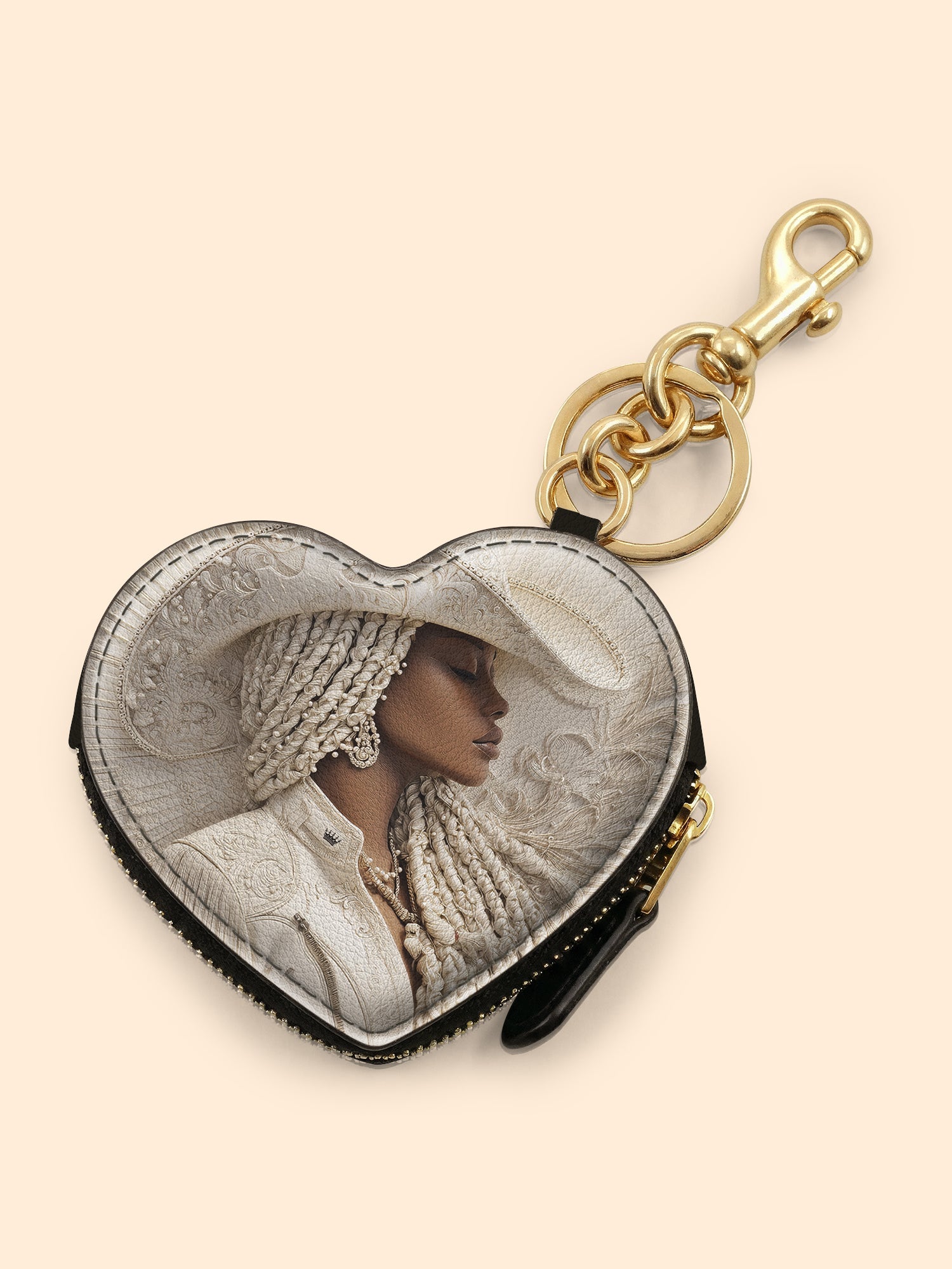 🎁 Wild Honey Heart Coin Pouch Bag Charm QR0TD447 (100% off)