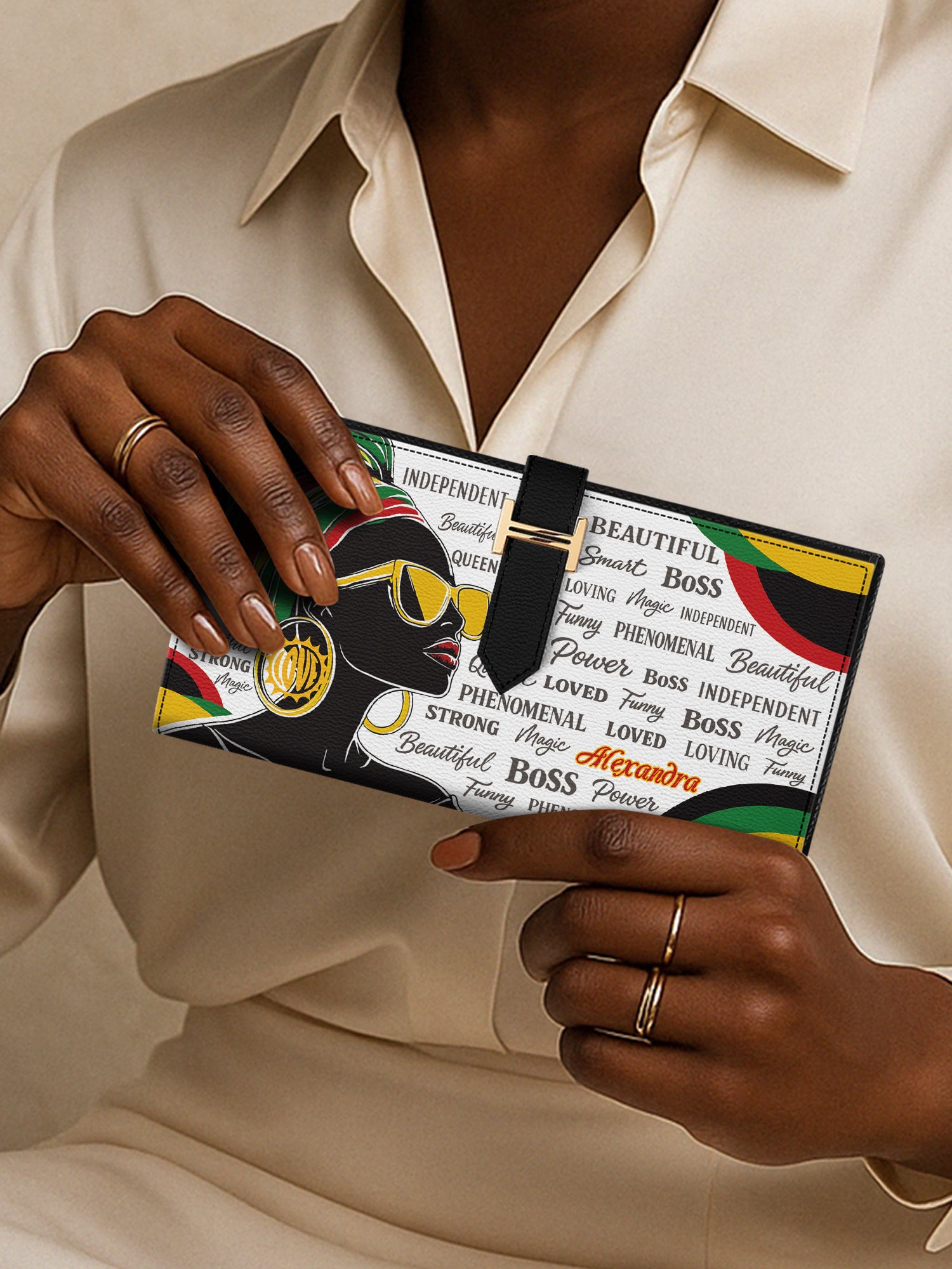 Phenomenal Woman Tab Closure Wallet