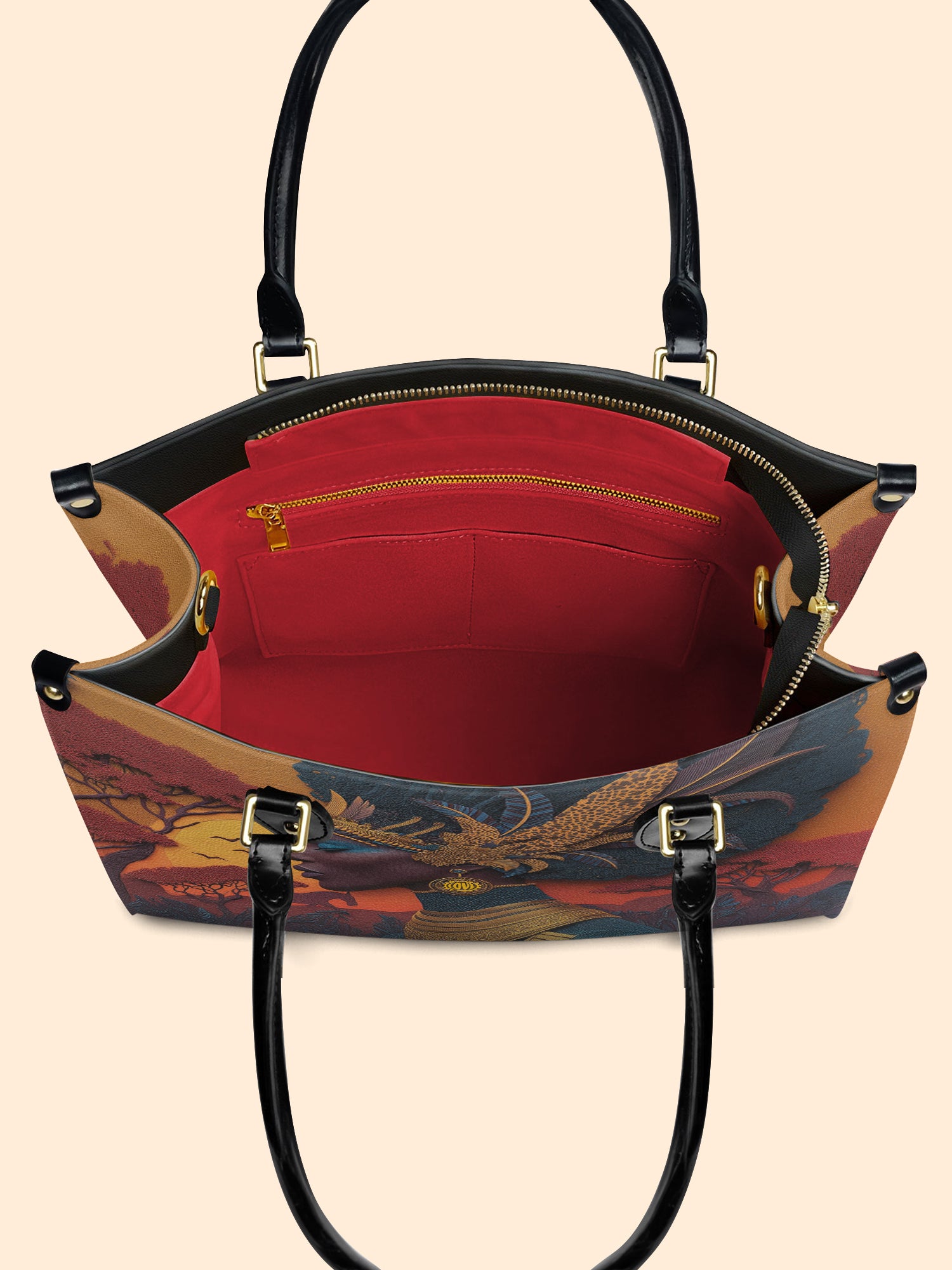 African Aspirations Premium Leather Handbag QR0HH057