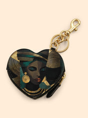 Emerald Realm Heart Coin Pouch Bag Charm QR0XD844
