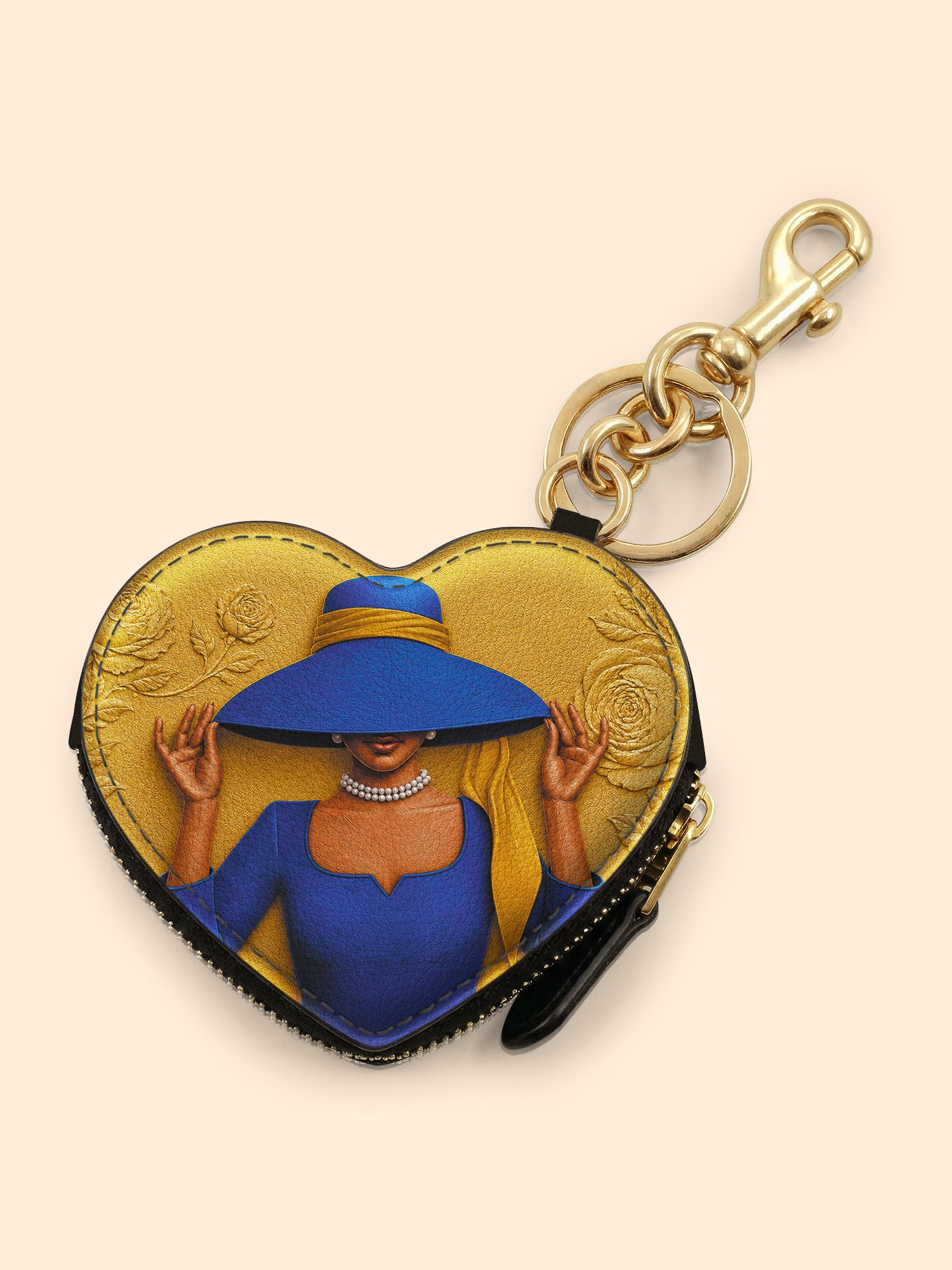 Brianna Heart Coin Pouch Bag Charm QR0TV279