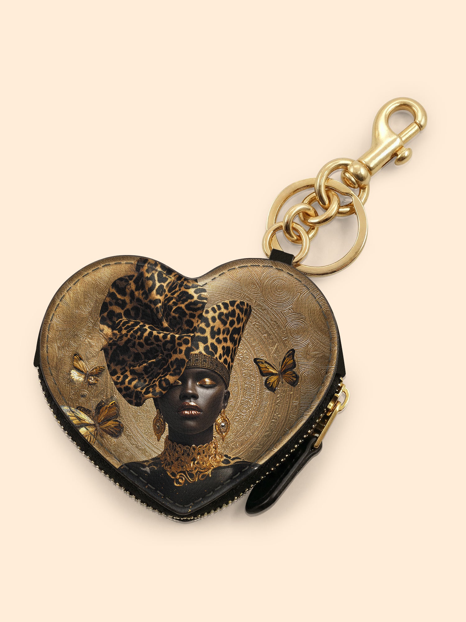 Absolute Allure Heart Coin Pouch Bag Charm QR0XD642