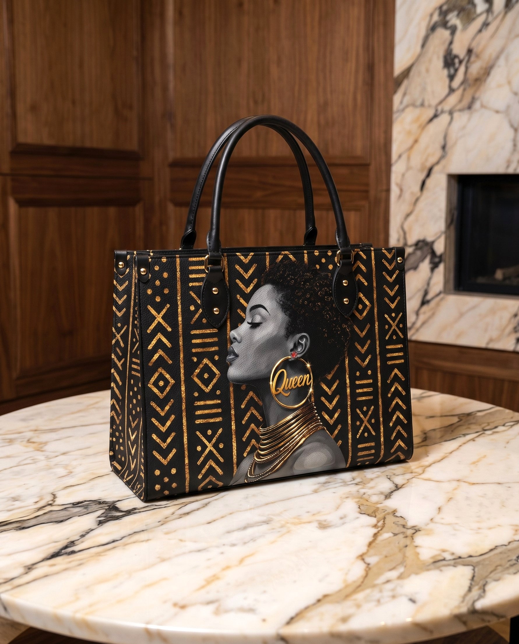 Royal Melanin Premium Leather Handbag QR0TV278