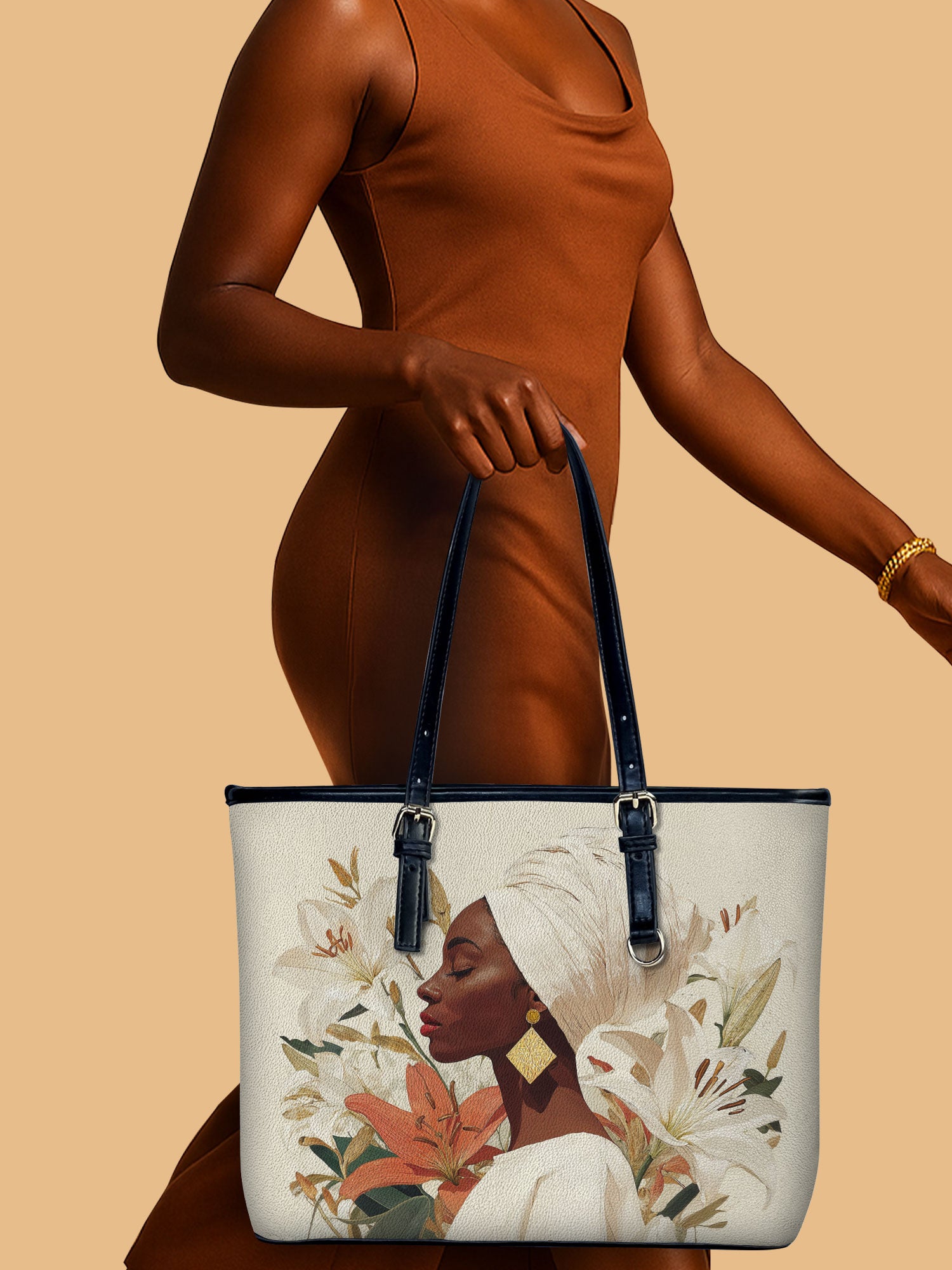 The Purity of Grace Leather Bucket Bag QR0HH165