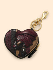 Crimson Sovereign Heart Coin Pouch Bag Charm QR0XD924