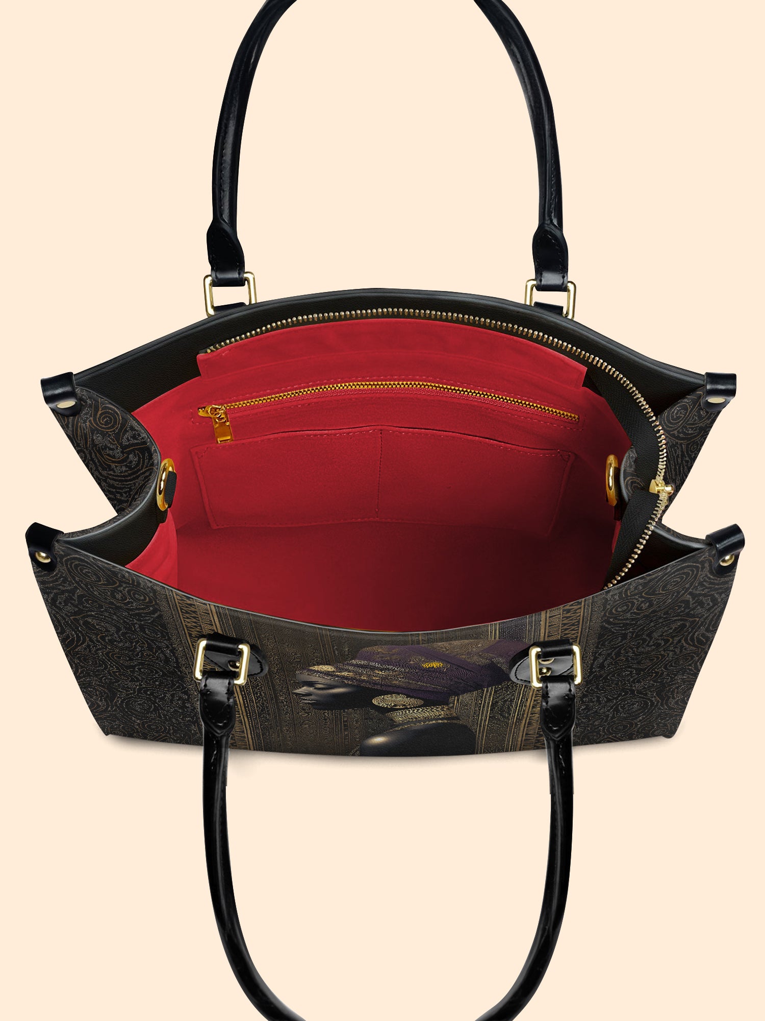 Golden Veil Premium Leather Handbag QR0TV164