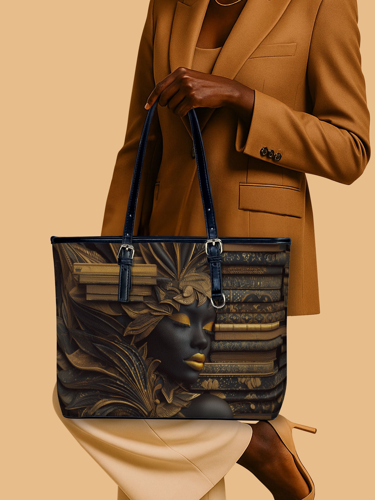 Pages of Wisdom Leather Bucket Bag QR0TD423