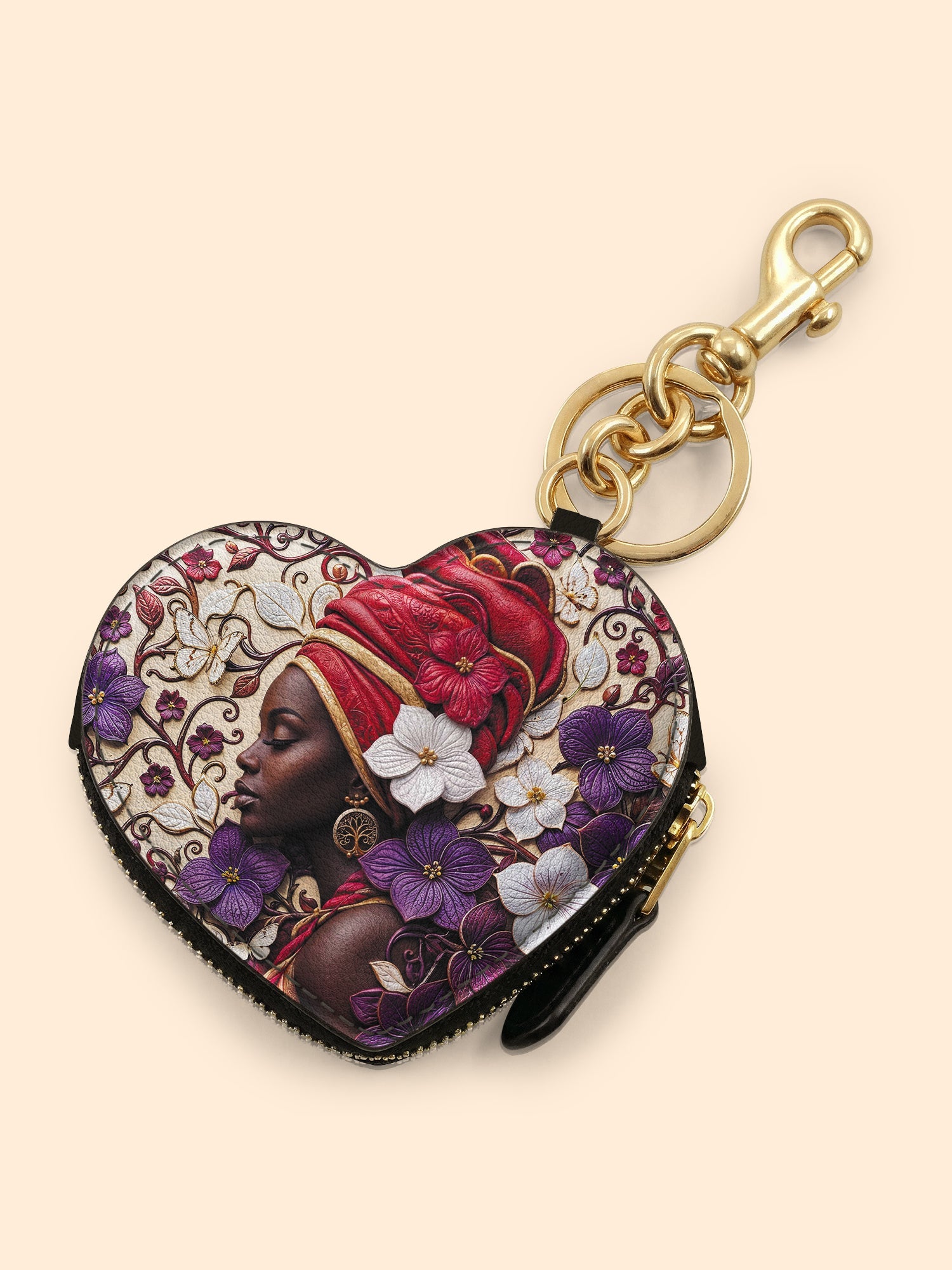 🎁 Violet Season Heart Coin Pouch Bag Charm QR0XD200 (100% off)
