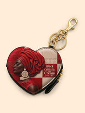 Draped in Crimson Heart Coin Pouch Bag Charm QR0XD500