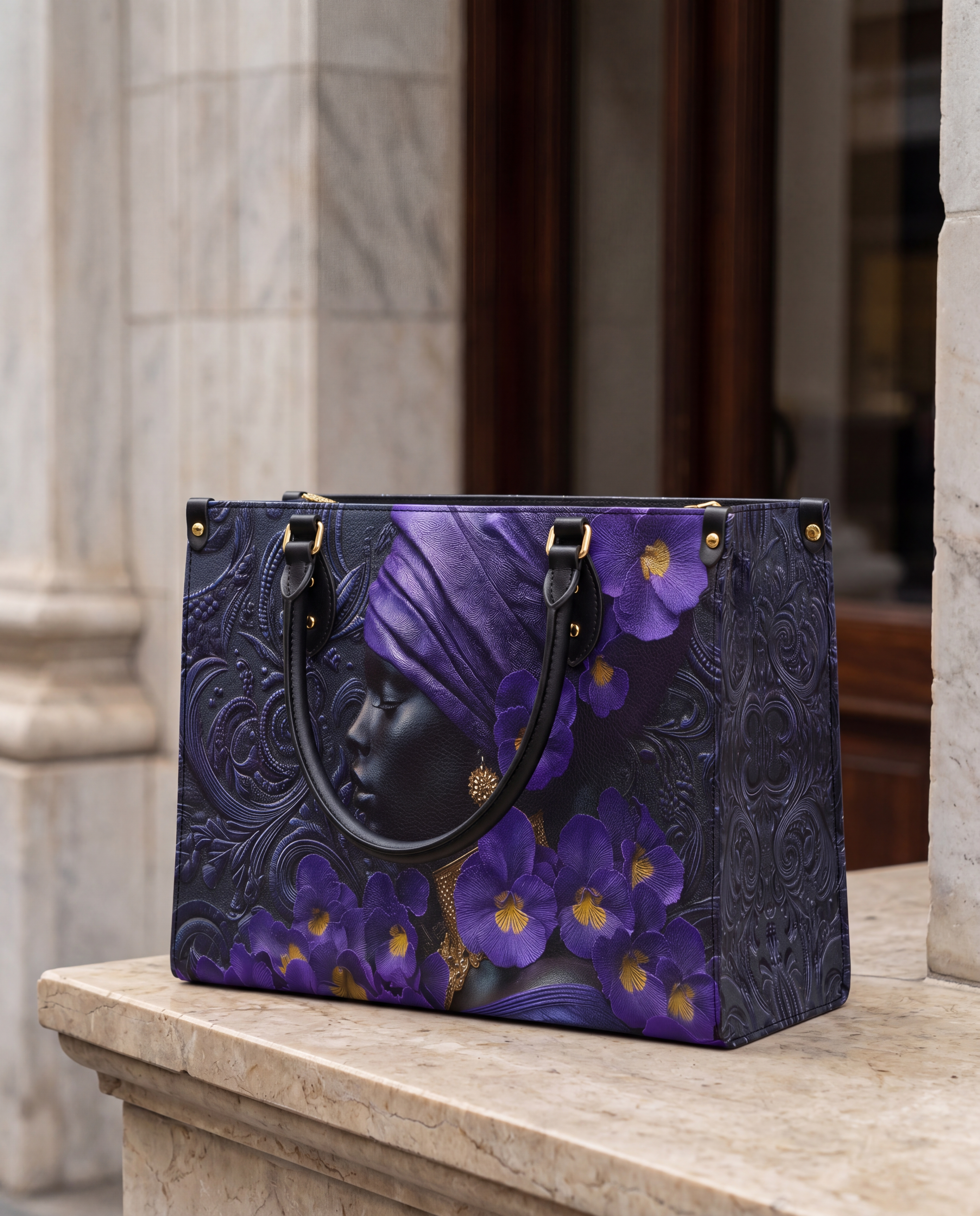 African Amulet Premium Leather Handbag QR0XD530