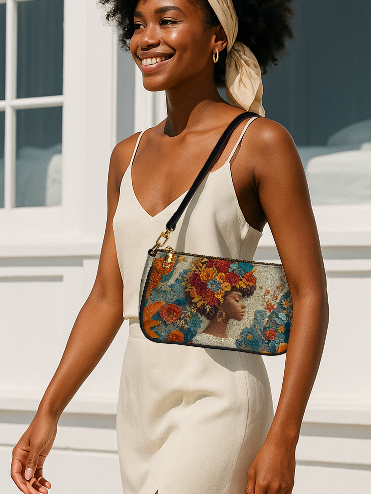 Golden Bloom Classic Zip Pochette QR0HH078