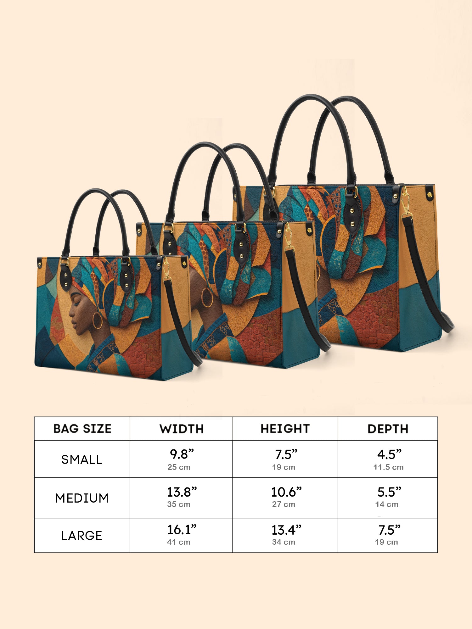 Melanated Muse Premium Leather Handbag QR0HH025