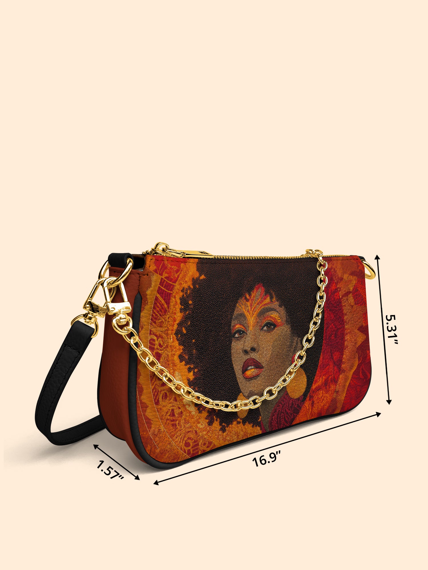 Noir Bloom Classic Zip Pochette QR0XD237
