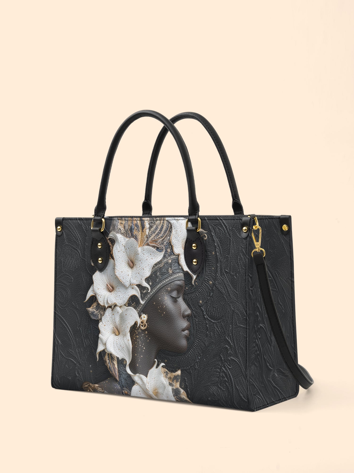Noir Serenity Premium Leather Handbag QR0TD213