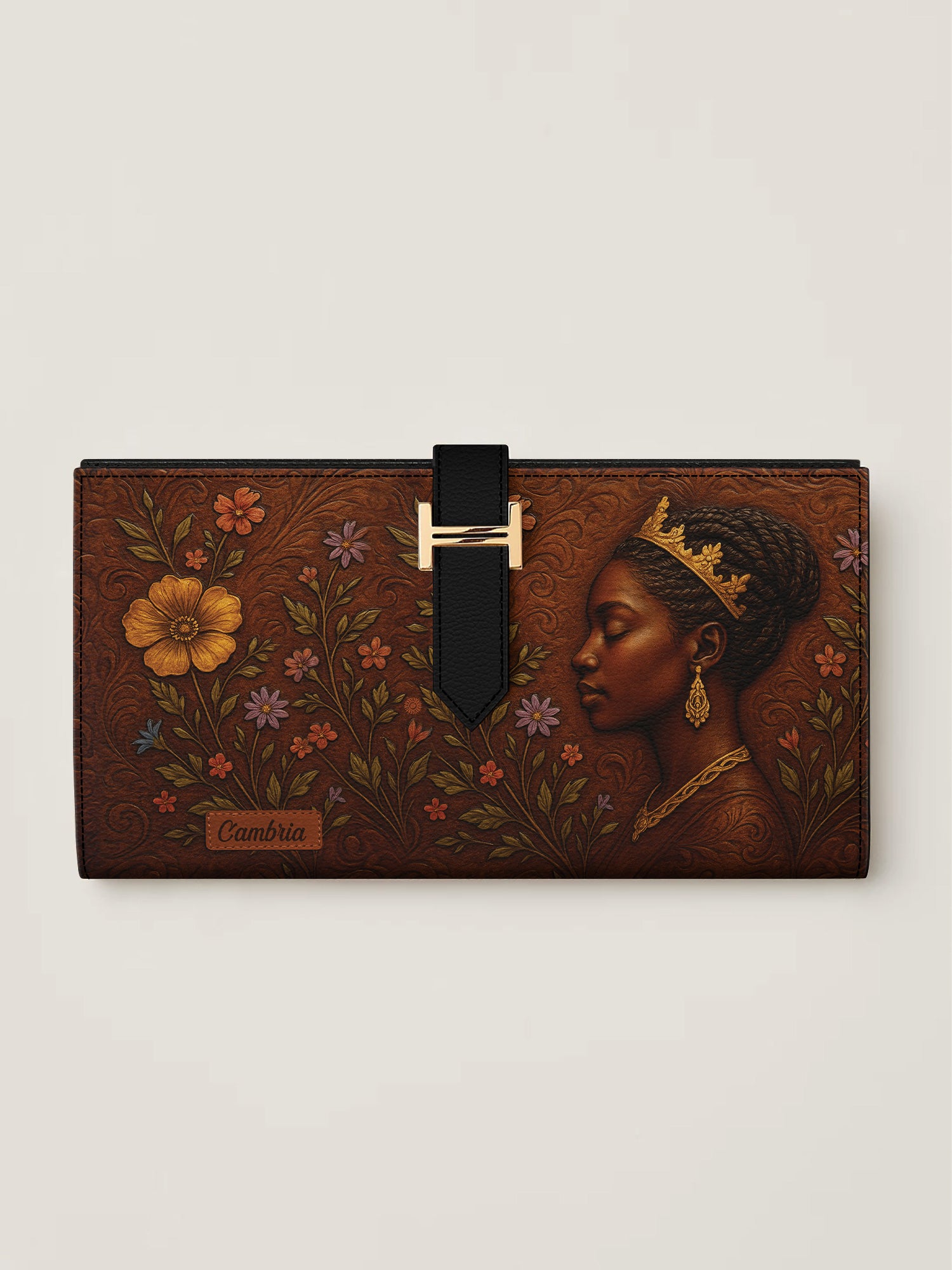 Blossoming Elegance Tab Closure Wallet