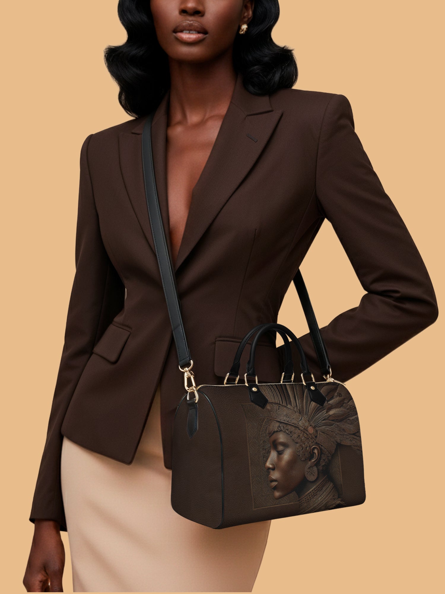 Back To Africa V1 Leather Boston Bag QR0XD730