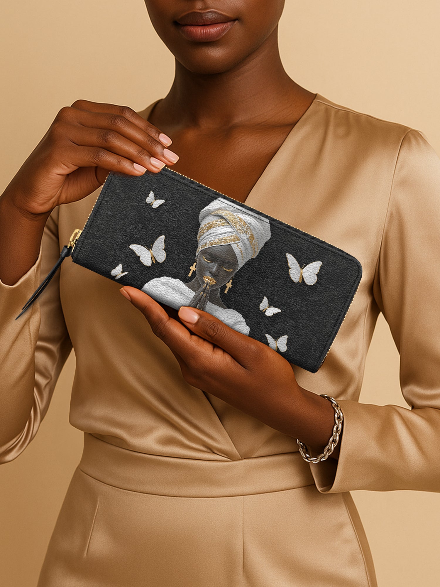Sacred Stillness Slimline Zippy Wallet QR0TV250