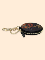 Adinkra Essence Circular Coin Pouch Bag Charm QR0XD456