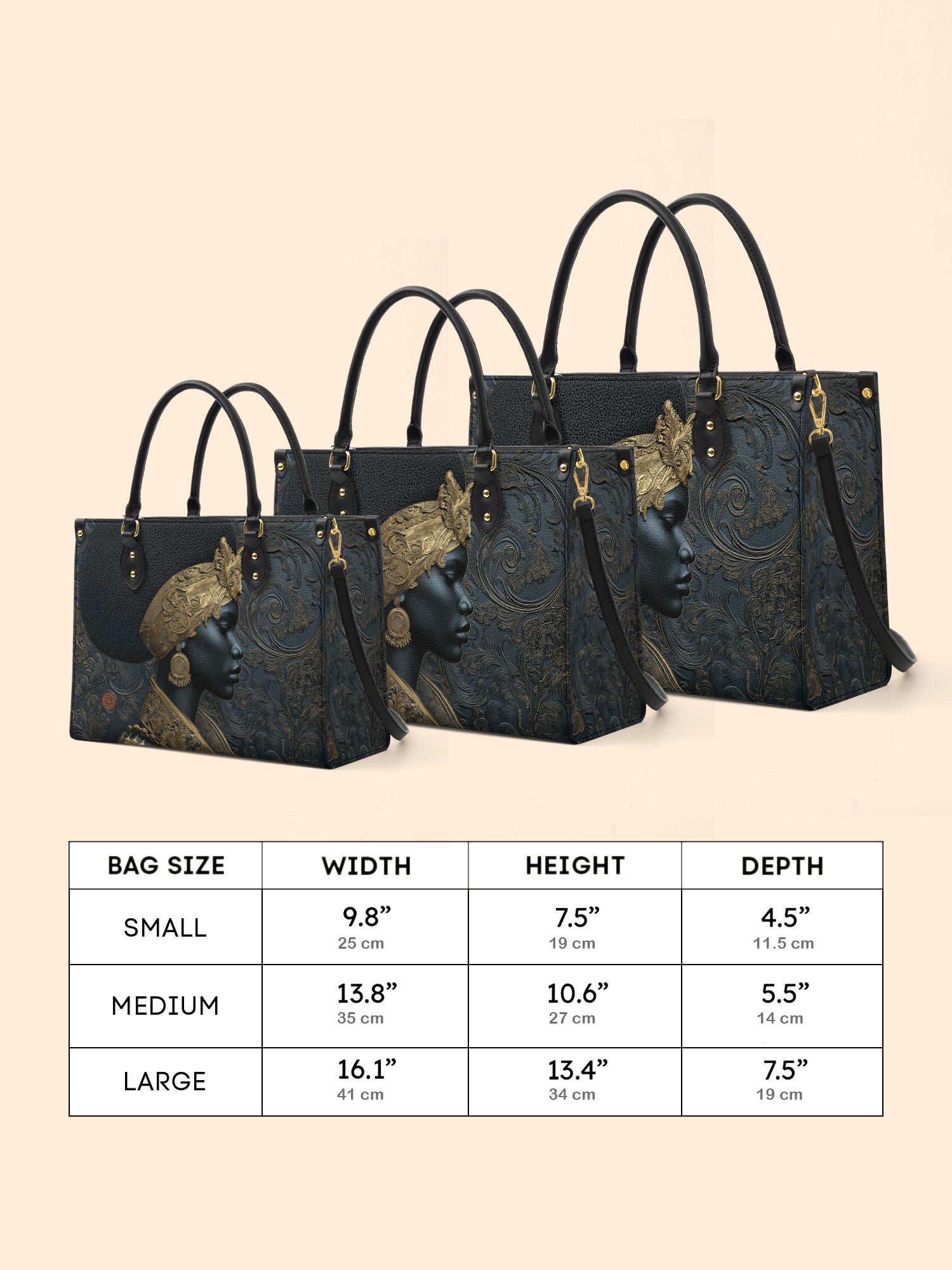 Ebony Sovereign Premium Leather Handbag QR0XD126