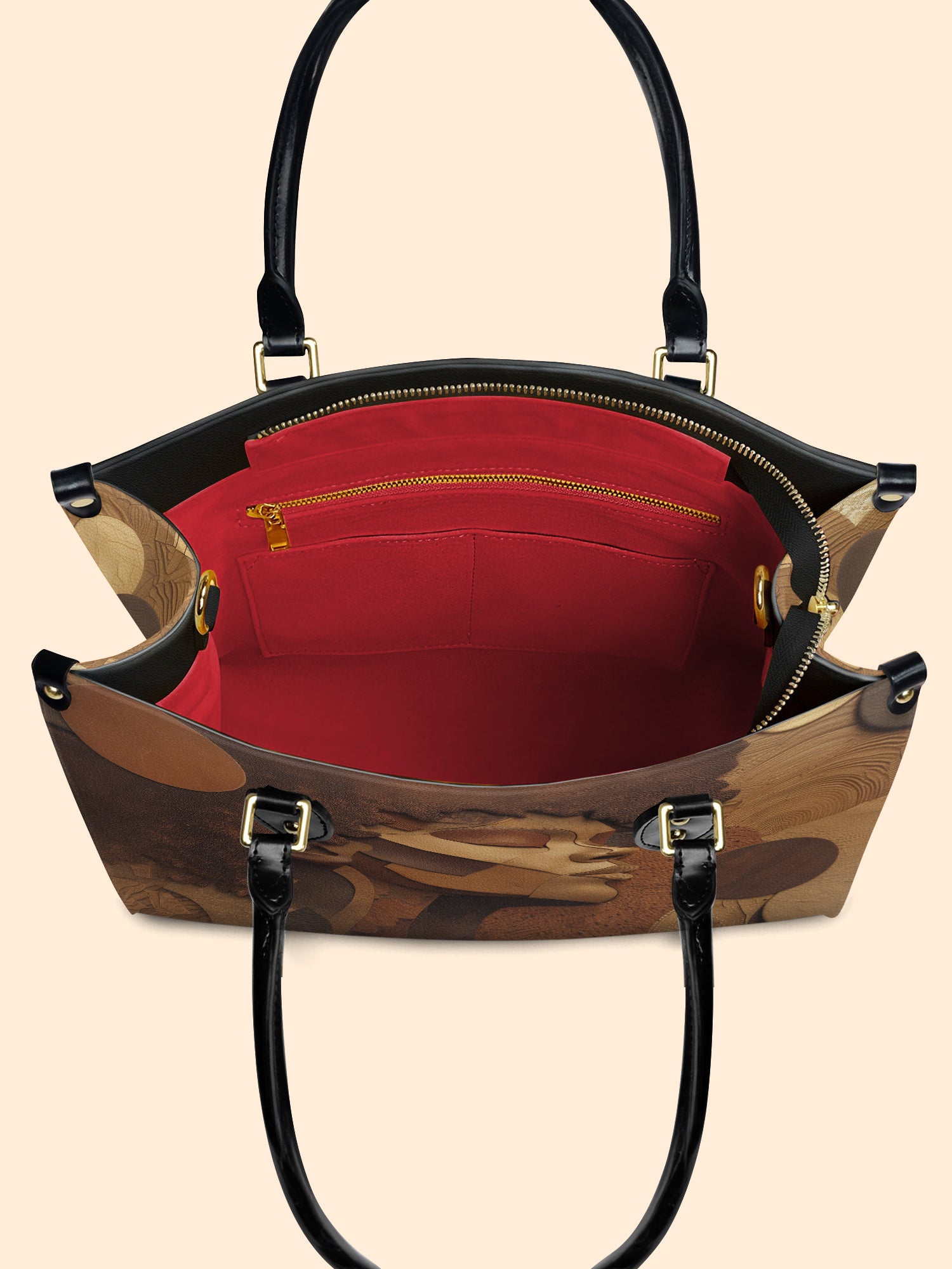 Golden Melanin Premium Leather Handbag QR0TD292