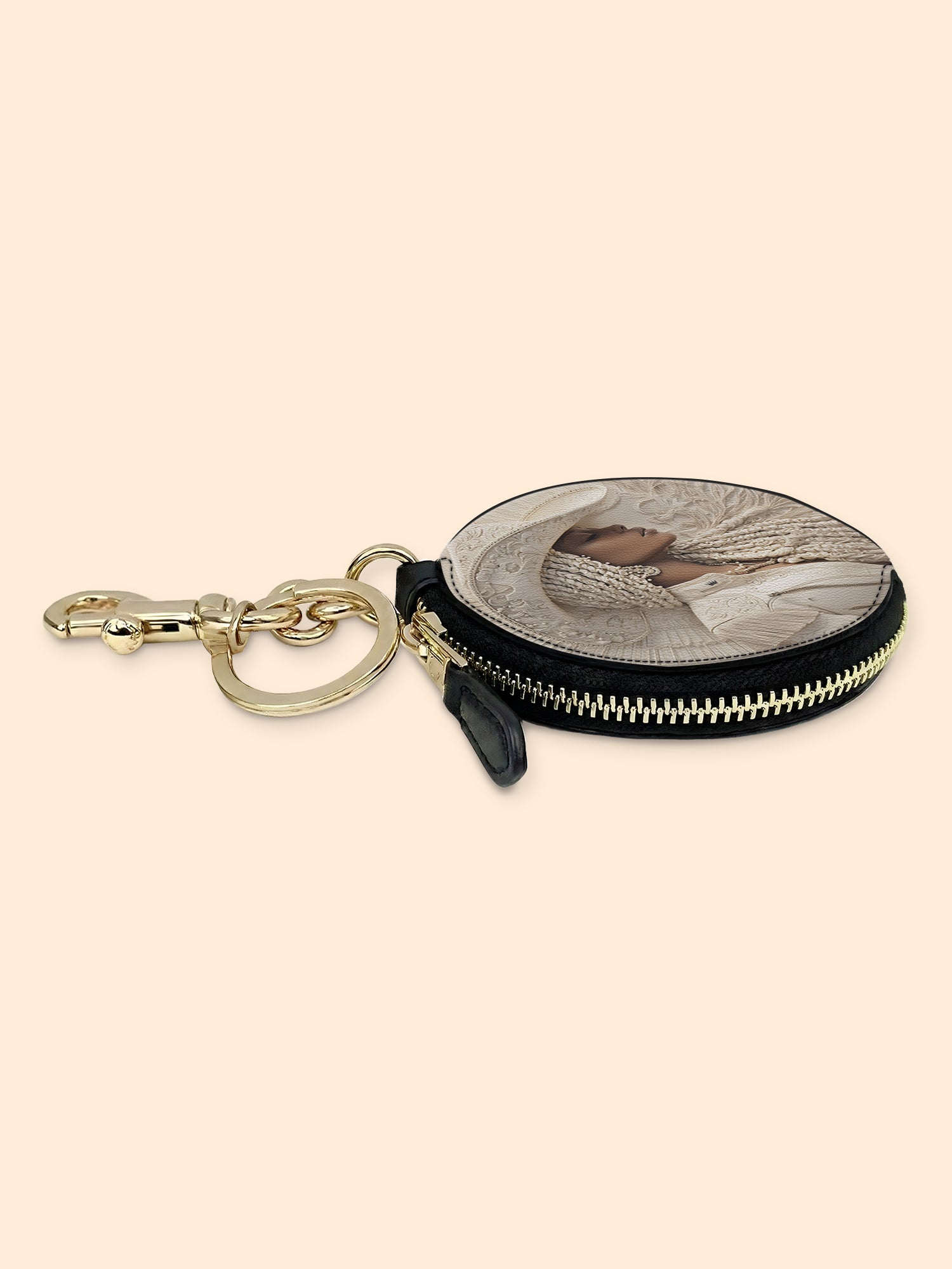 Wild Honey Circular Coin Pouch Bag Charm QR0TD447