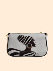Ivory Stripes Classic Zip Pochette QR0XD437