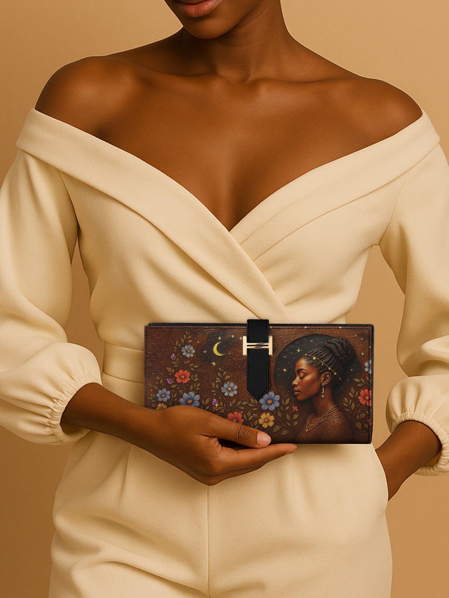 Graceful Bloom Tab Closure Wallet