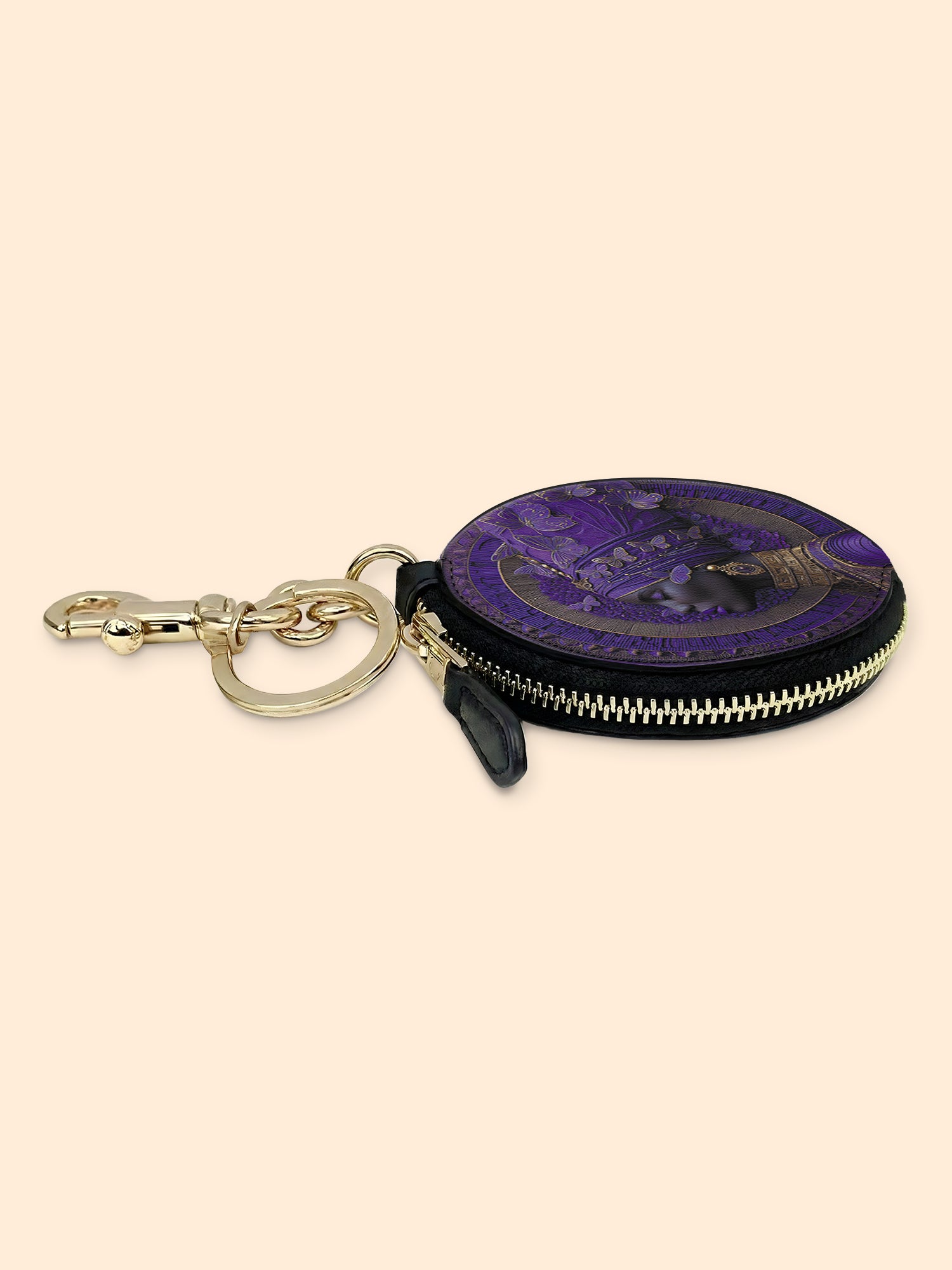 Divine Majesty Circular Coin Pouch Bag Charm QR0XD650