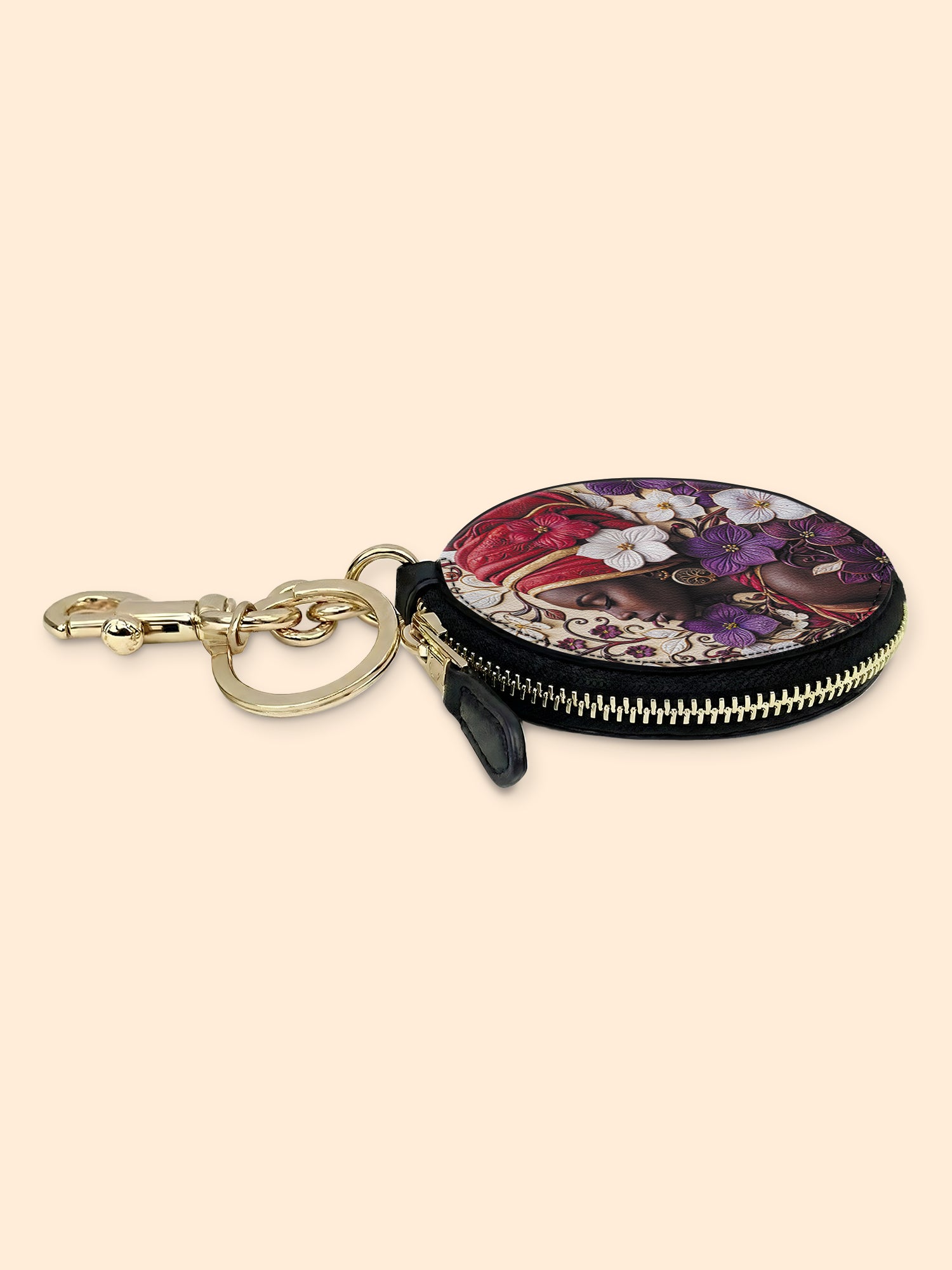 Violet Season Circular Coin Pouch Bag Charm QR0XD200