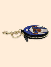 Royal Bloom Circular Coin Pouch Bag Charm QR0TV281