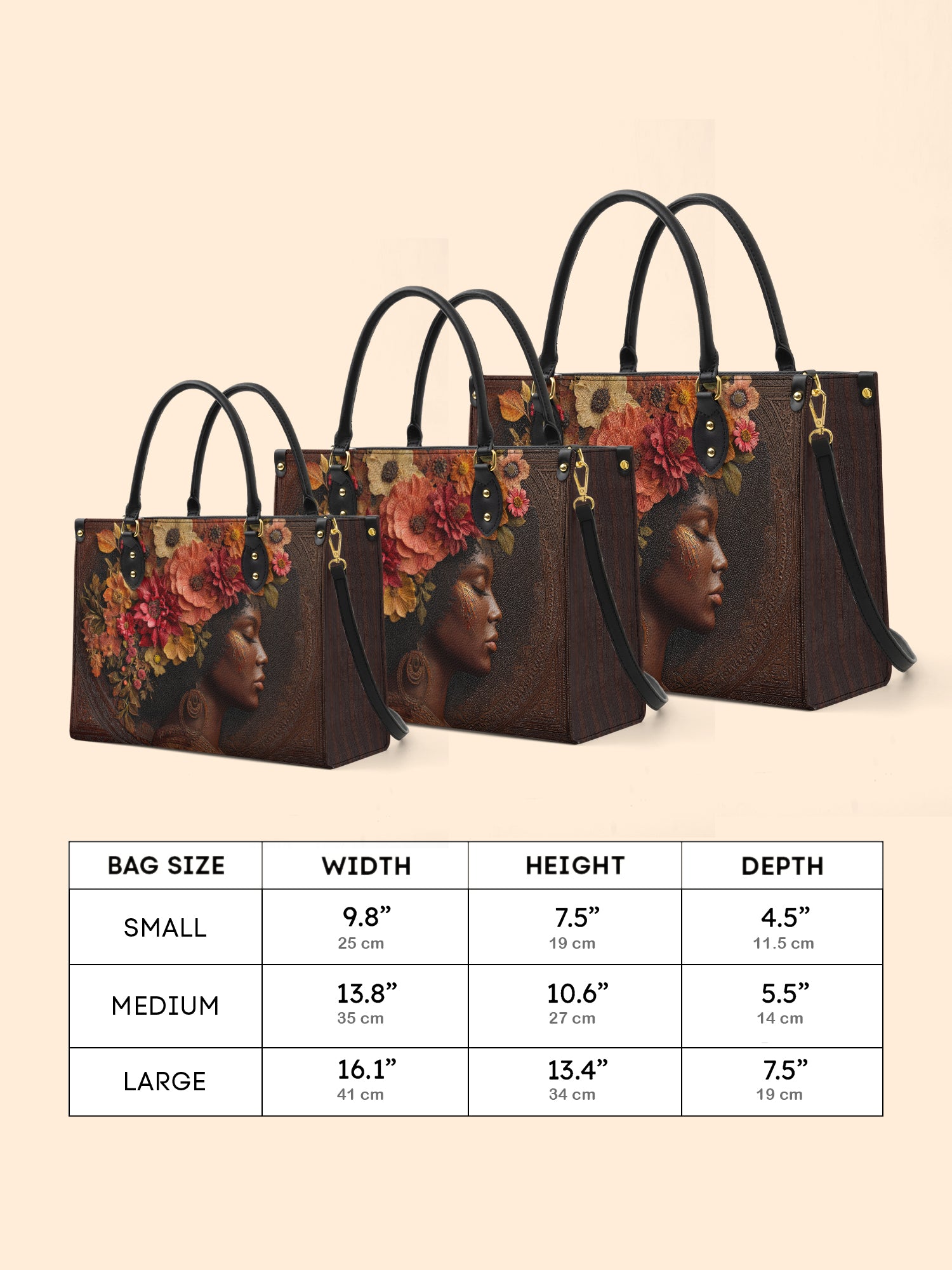 Whispering Blooms Premium Leather Handbag QR0HH048