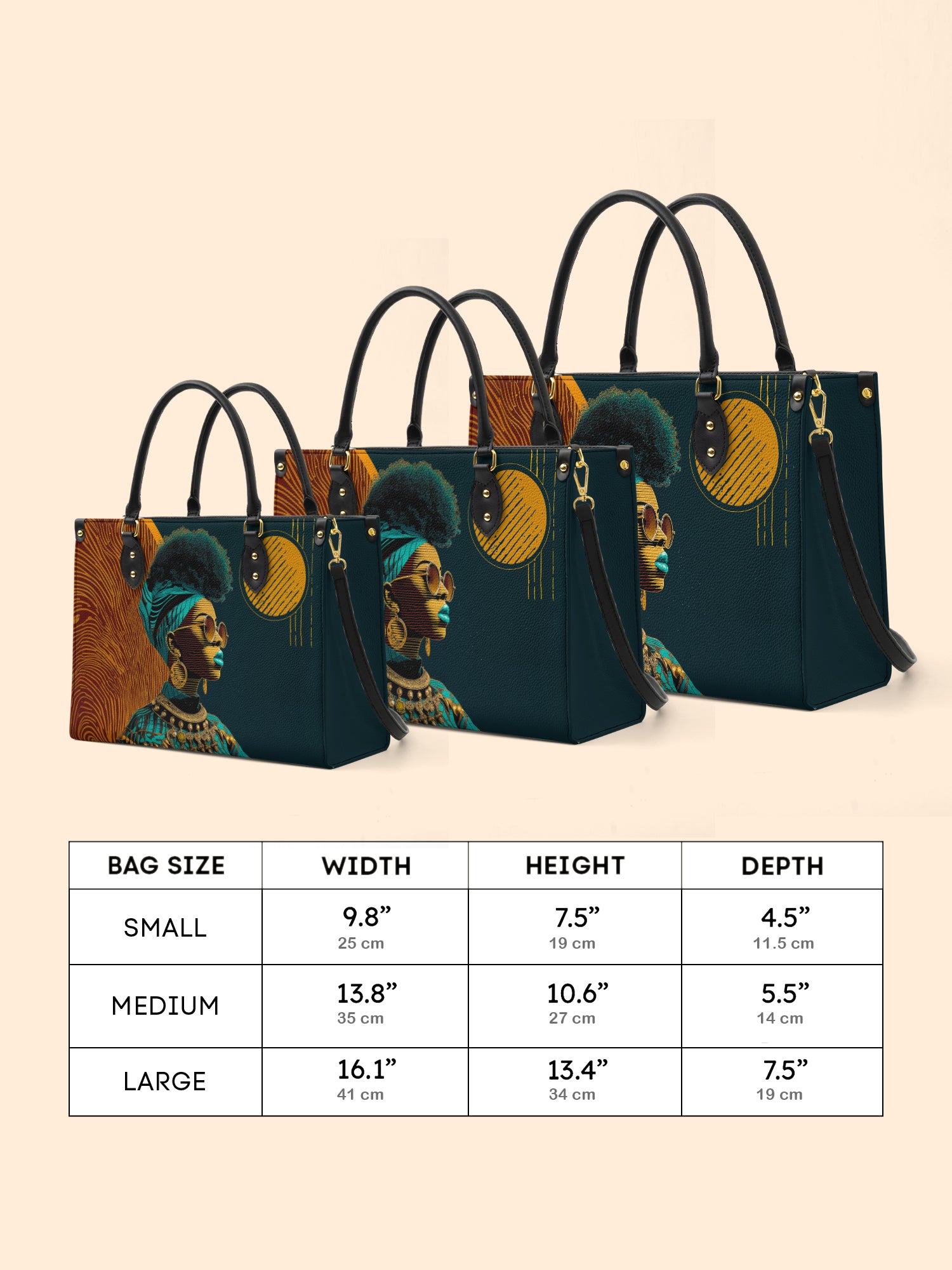 Unapologetically Black Premium Leather Handbag QR0XD125