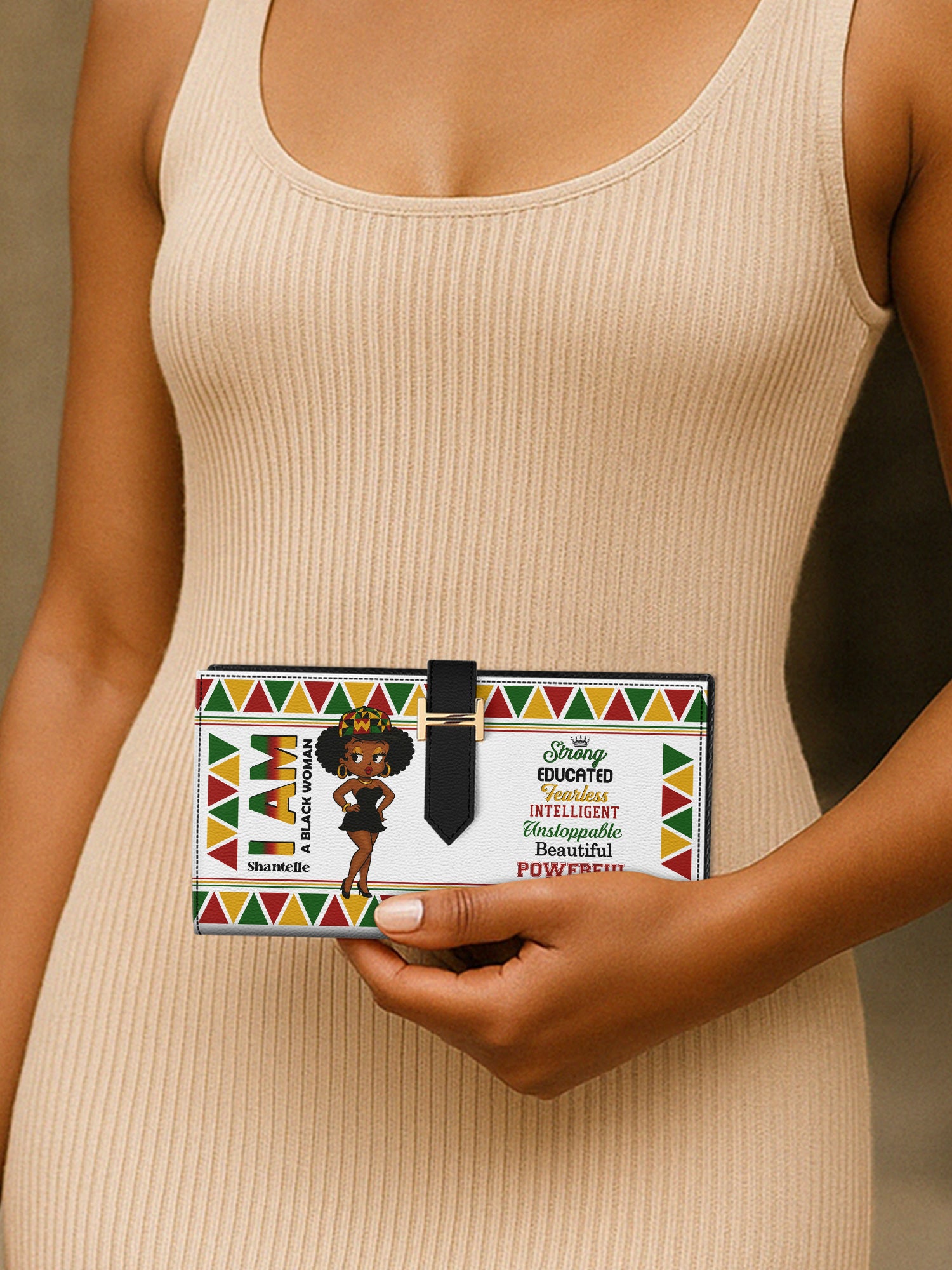 Empowered Woman Tab Closure Wallet