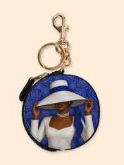 Royal Bloom Circular Coin Pouch Bag Charm QR0TV281