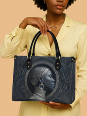 Midnight Sovereign Portrait Premium Leather Handbag QR0HH121