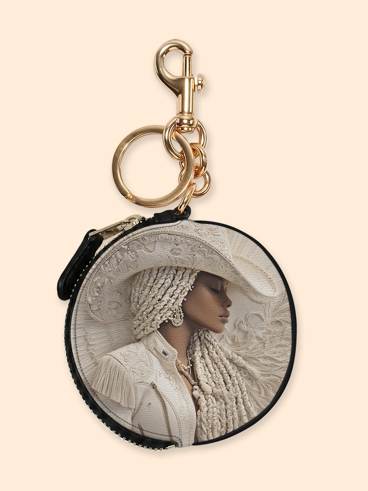 🎁 Wild Honey Circular Coin Pouch Bag Charm QR0TD447 (100% off)