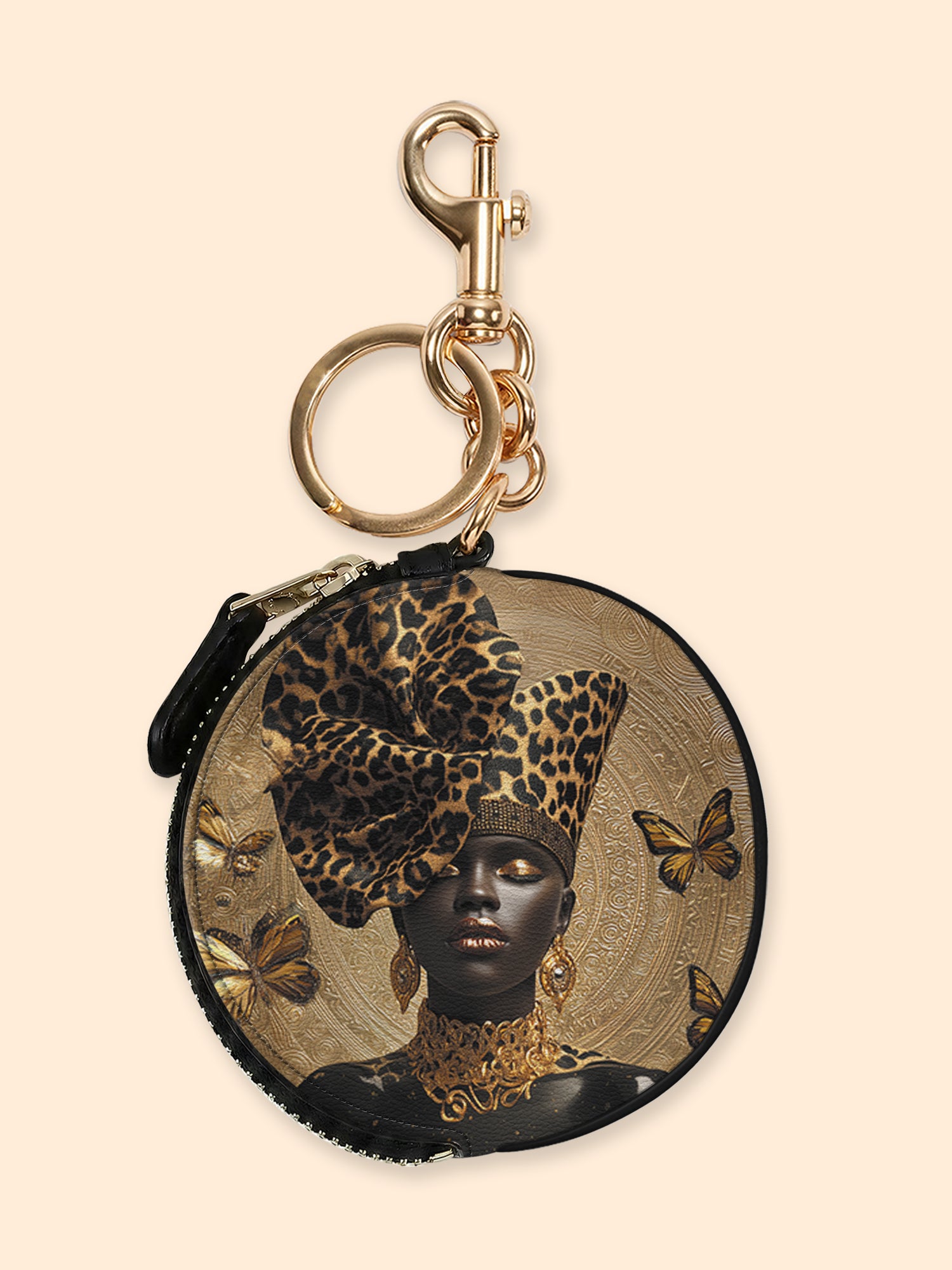 Absolute Allure Circular Coin Pouch Bag Charm QR0XD642