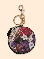 Violet Season Circular Coin Pouch Bag Charm QR0XD200