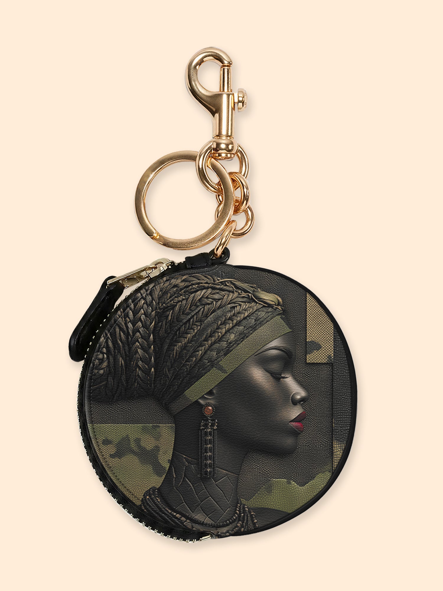 Braided Majesty Circular Coin Pouch Bag Charm QR0XD973